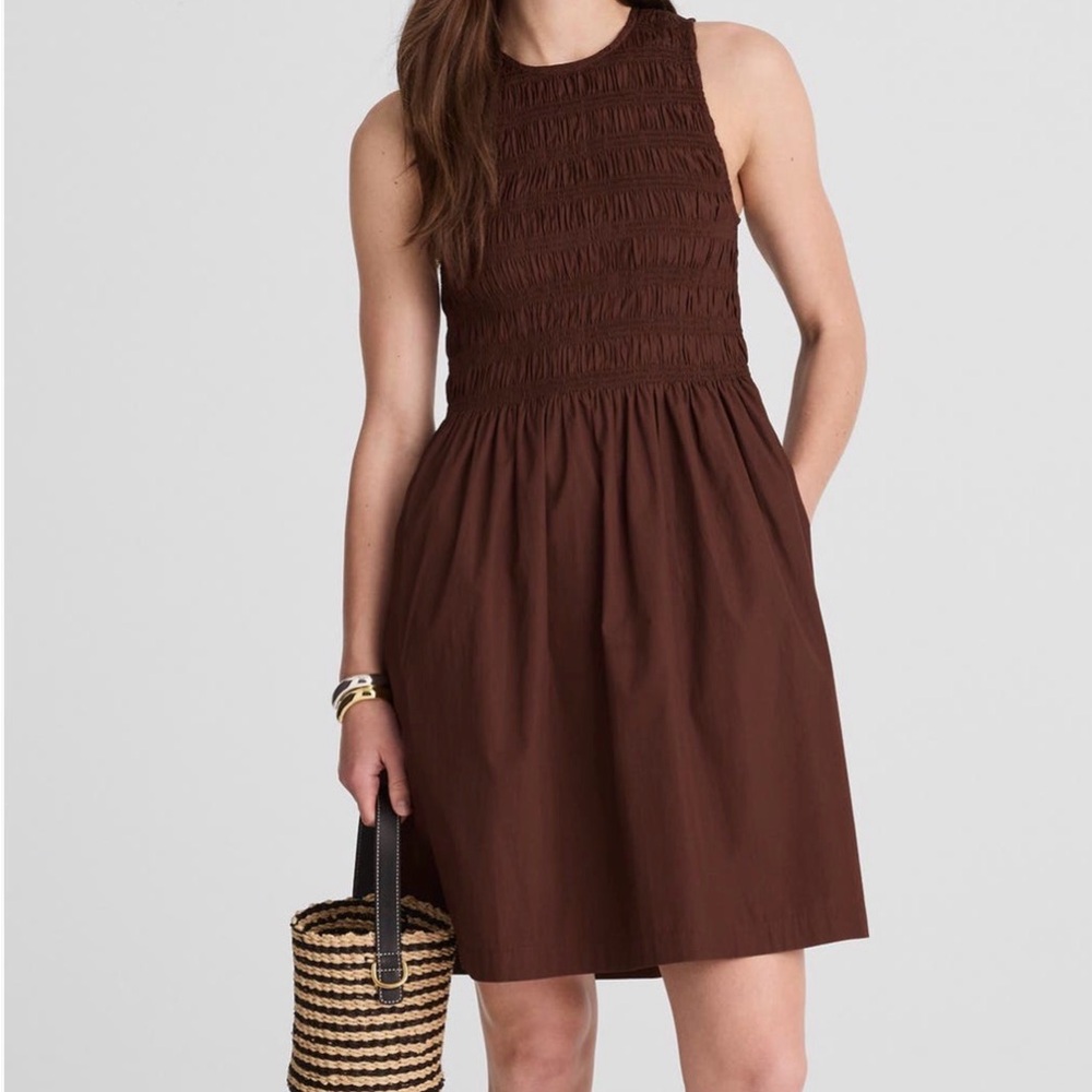 Madewell the Melody smocked mini dress